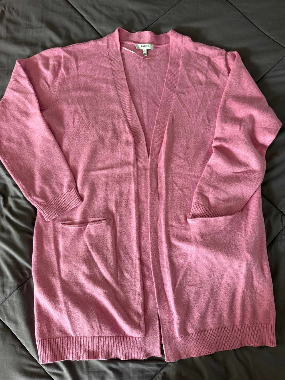 Cozy Pink Open-Front Women's Cardigan by Lands' End